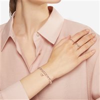 Charm Dodo Symbols in Oro rosa Diamante Brown 0.03 Ct DMC4003-DICES-BR09R - DMC4003-DICES-BR09R